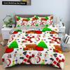 Merry Christmas King Queen Duvet Cover XMAS Bedding Set for Kid Santa Claus Quilt Cover Cartoon 2/3pcs Polyester Comforter Cover