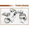 HSLSLS 2-10pcs Worm Gear Hose Clamp 6-95mm Adjustable Key Clamp Hose Clip Stainless Steel for Water Pipe Automotive Mechanical