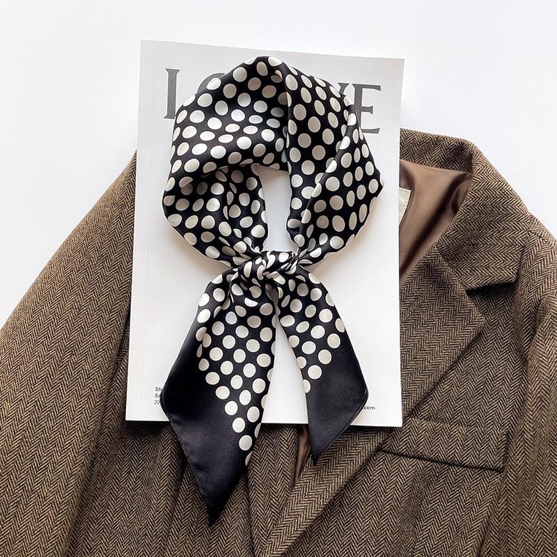 Szalik 100% Jedwab Damski Jedwab Morwowy Luksusowy Wysoka Jakość Kwadratowy Modny Nadruk Chustka do Włosów Chustka na Szyję Szal Damski Zawijki Hidżab Bandana Szaliki