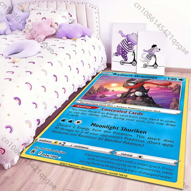 1PC Pokémon Cards Greninja Print Rug Carpet for Living Room Children Bedroom Mat Sofa Doormat Floor Rug Home Decor Anti Slip Mat