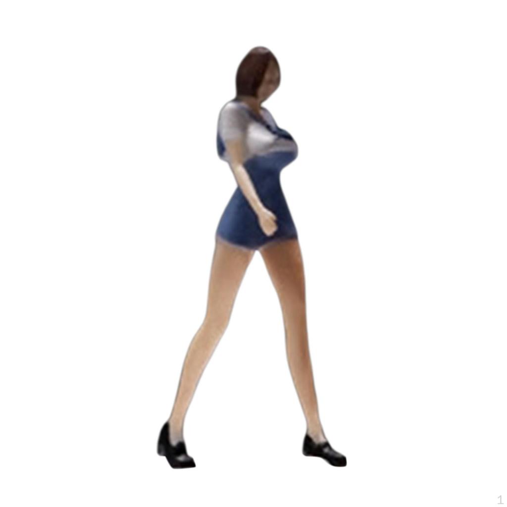 1/64 Female Figurine for Architectural Model and Desktop Display