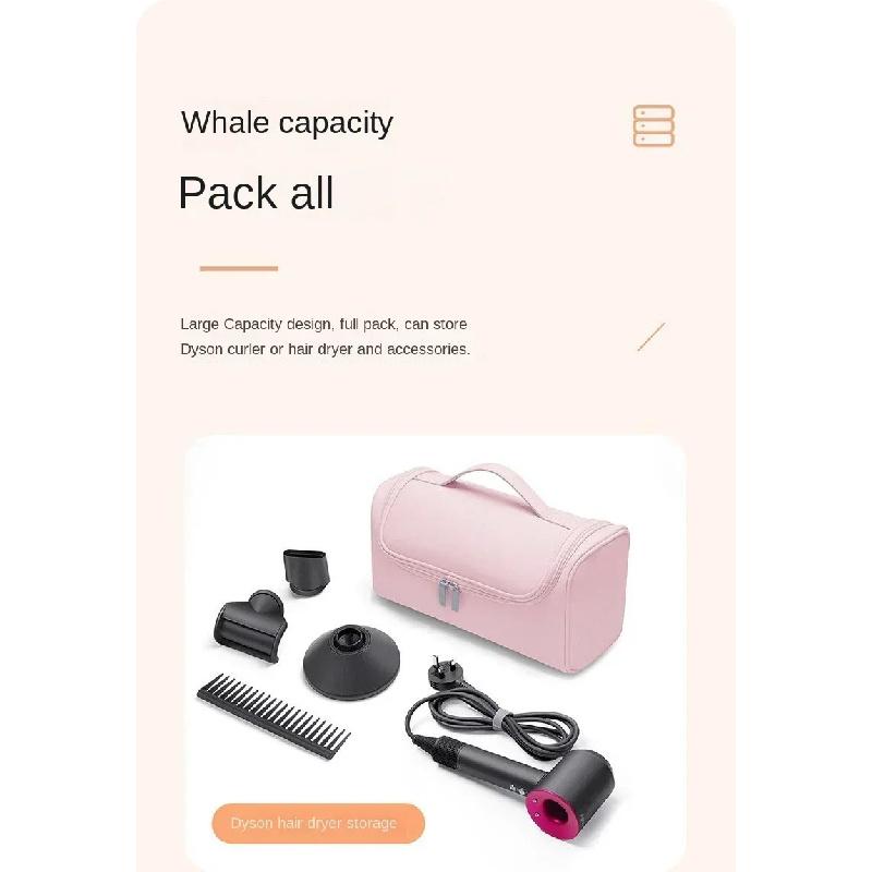 Hideable Hanging Hook Hair Dryer Case Portable Non-slip Hair Tools Pouch Waterproof Large Capacity Curling Iron Storage Bag