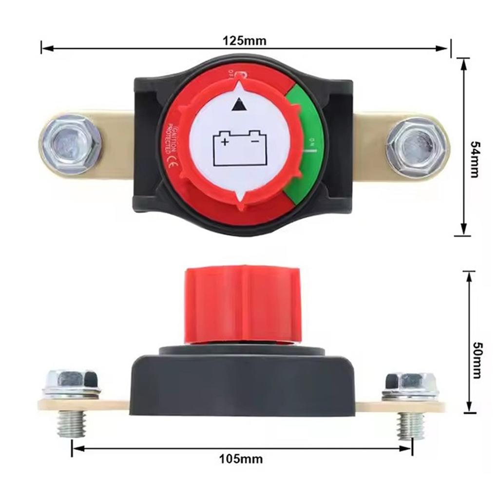 Wyłącznik Akumulatora Heavy-Duty , 275A 12-48V Włącz/Wyłącz Górny Słupek Akumulator Samochodowy, RV I Pojazdy - Niezawodne Rozwiązanie Odcięcia Zasilania