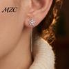 Charming Gift for Women 1 Pair Snowflake Earrings Women, Sparkling Dangle Earrings, Winter Long Daily Commuter Fashion Jewelry Chain Ear Line