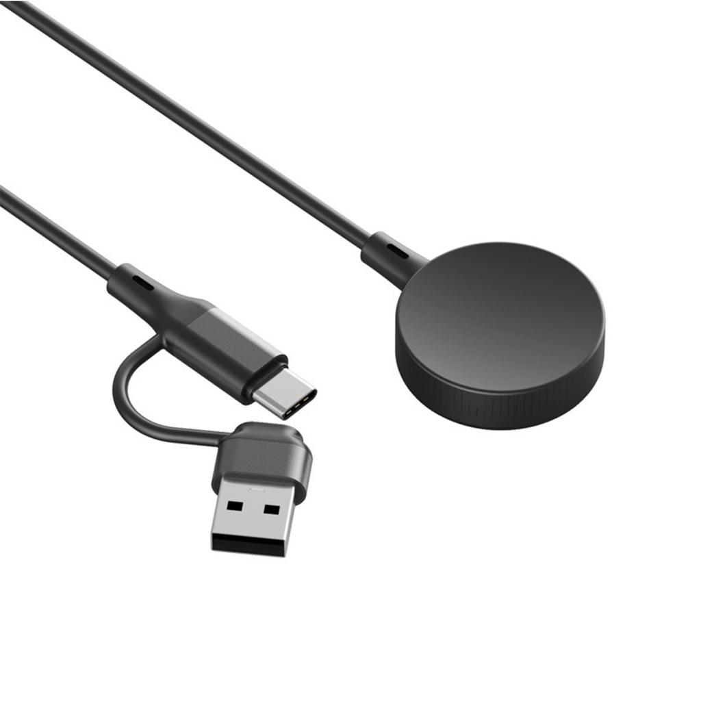 Compact Magnetic Charging Base For Watch 7/7 Ultra Smartwatches Double USB A And USB C Port Fast Charging Design