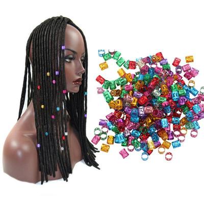 100 adet Moda Gümüş İçi Boş Metal Saç Halkaları Örgü Dreadlock'lar Boncuk Saç Manşetleri Dread Tüpü Charm Dreadlock DIY Saç Aksesuarları için
