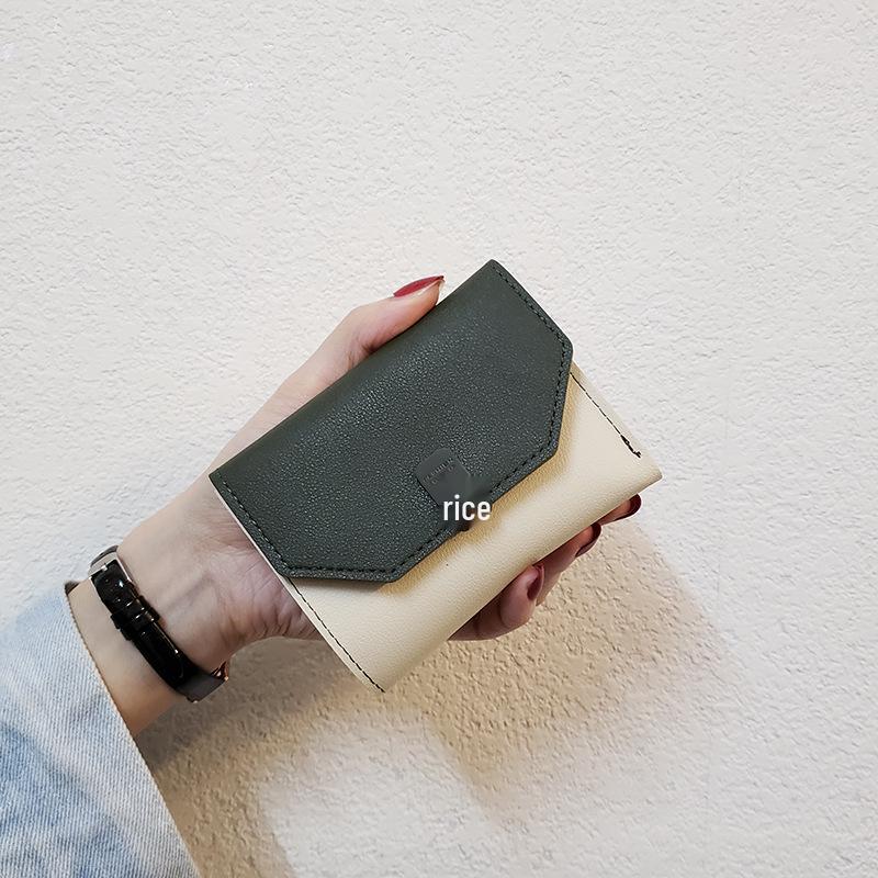 Portofel Mini Triplu Pliabil pentru Femei în Stil Coreean: Portofel compact și la modă pentru carduri și monede