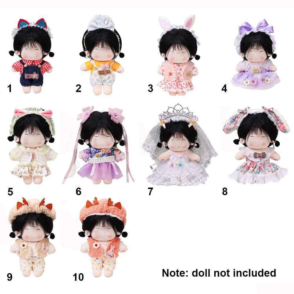 Multicolor Miniature Dress Suit 20CM Shirt Braces Set Gift Doll Clothes  Cotton Stuffed Doll