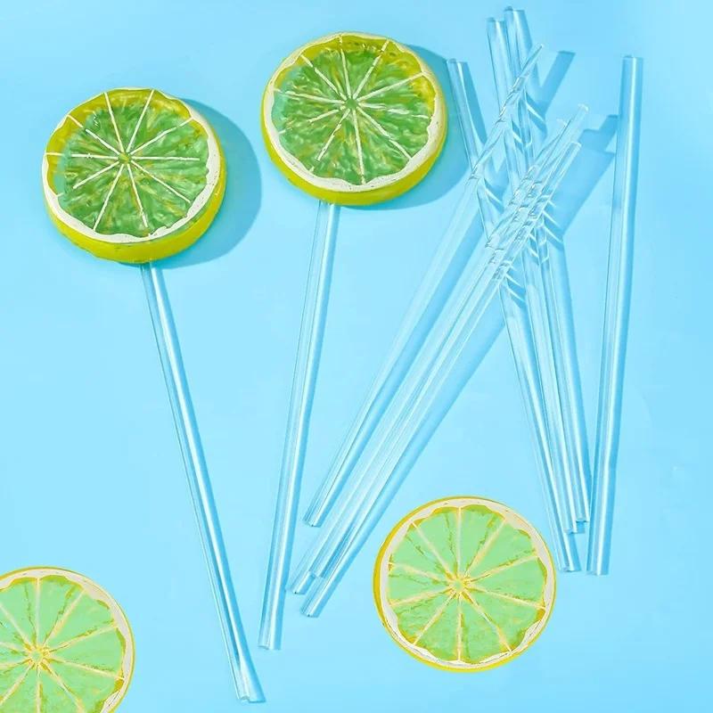 Transparent Candy Bar Lollipop Cake  Stirring  Biscuit and Chocolate Topping 100pcs Baking Accessories   Cake