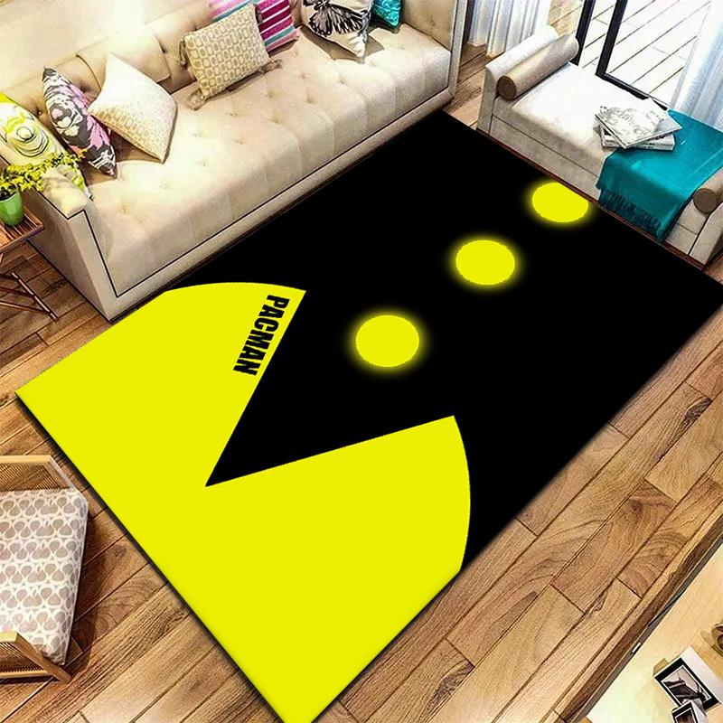 Pac-Man Carpet Rug for Living Room Bedroom Home Sofa Decoration,Kids play Non-slip Floor Mat