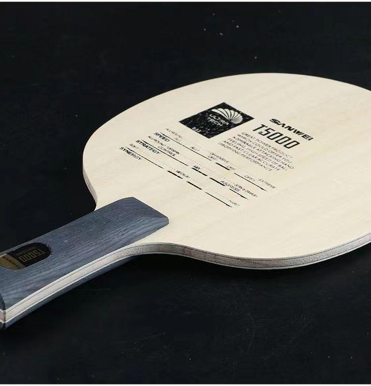 SANWEI T5000 Carbon Table Tennis Paddle: 5-Ply Wood, 2-Ply Carbon, for Beginners and Intermediate Loop Attackers.