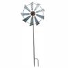 Wrought Iron Rotating Windmill Metal Wind Spinner Landscape Ornament for Outdoor
