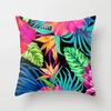 Office Decorative Pillowcase Luxury Home Square Cushion Cover Colorful Plant Flower Print Decoration