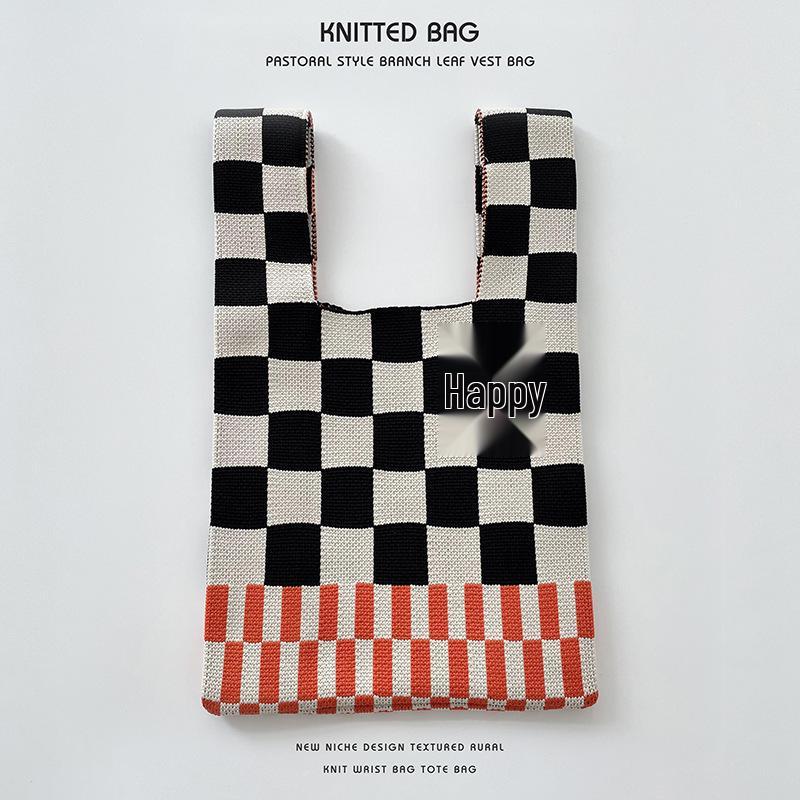 Women's Colorful Knitted Handbag - Stylish, Niche Design Shoulder Bag