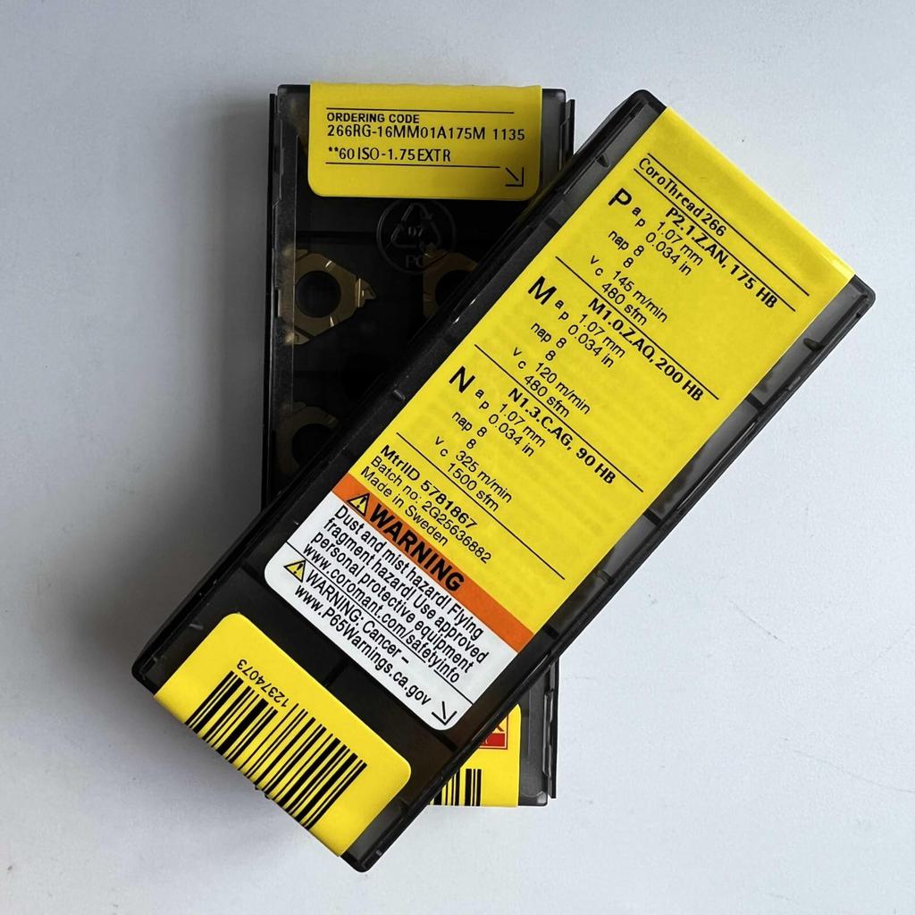 Original Sandvik / 266RG-16MM01A175M 1135 / CNC Lathe Carbide Blade 10 Pcs