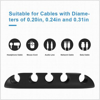Silicone USB Cable Organizer USB Charging Cable Winder Desktop Tidy Management Clips Cable Holder For Mouse Earphone Accessories