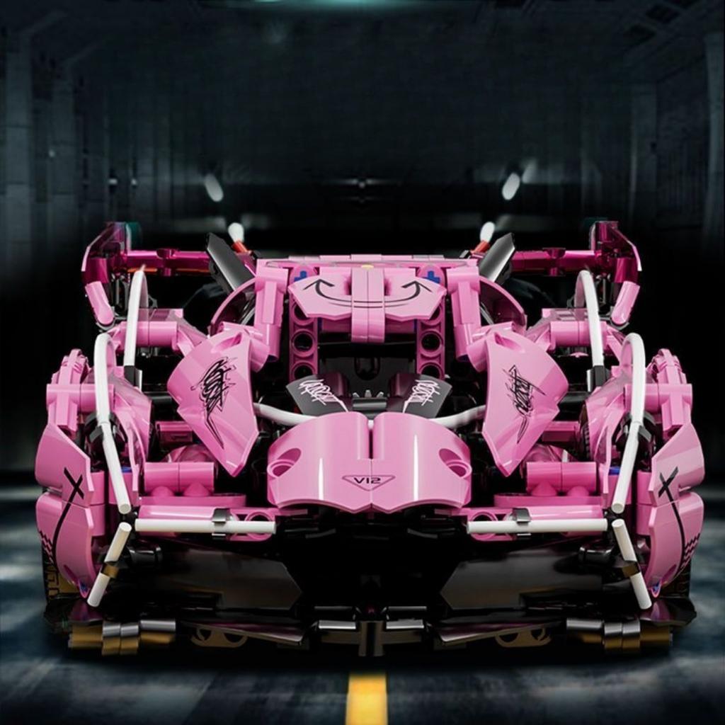 1:14 MOC V12 Mașină Sport Super Viteză Blocuri de Construcție Vehicul de Curse Asamblare Cărămizi Jucării pentru Adulți Copii Cadouri de Ziua de Naștere Anul Nou