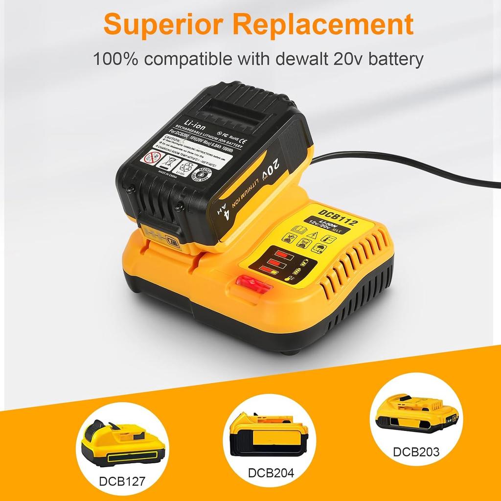DCB112 Li-ion Battery Charger For 10.8V 12V 14.4V 18V 20V Battery DCB118 DCB101 DCB127 DCB609 DCB200 DCB140 DCB105 DCB200