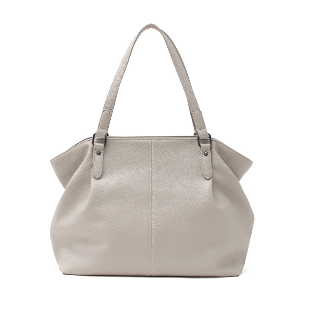 

VITAFELICE Women s 3-Room Side Tuck Tote Bag (inb-10037p) (Ice Gray)