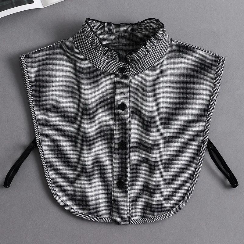 Gola Falsa de Renda Vazada para Boneca, Blusa, Suéter, Gola de Camisa Removível, Gola Falsa, Lapela, Top Meio Camisa Feminino, Decoração de Golas