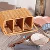 Large Capacity Woven Basket Space Saving Easy Clean Storage Tray with Handle Woven Weaving Utensil Organizer Basket