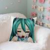 Anime-H-Hatsune-Mikus Kawaii Throw Pillow Covers Pattern Cushion Cover Suitable For Sofa Bedroom Car Pillow Cover