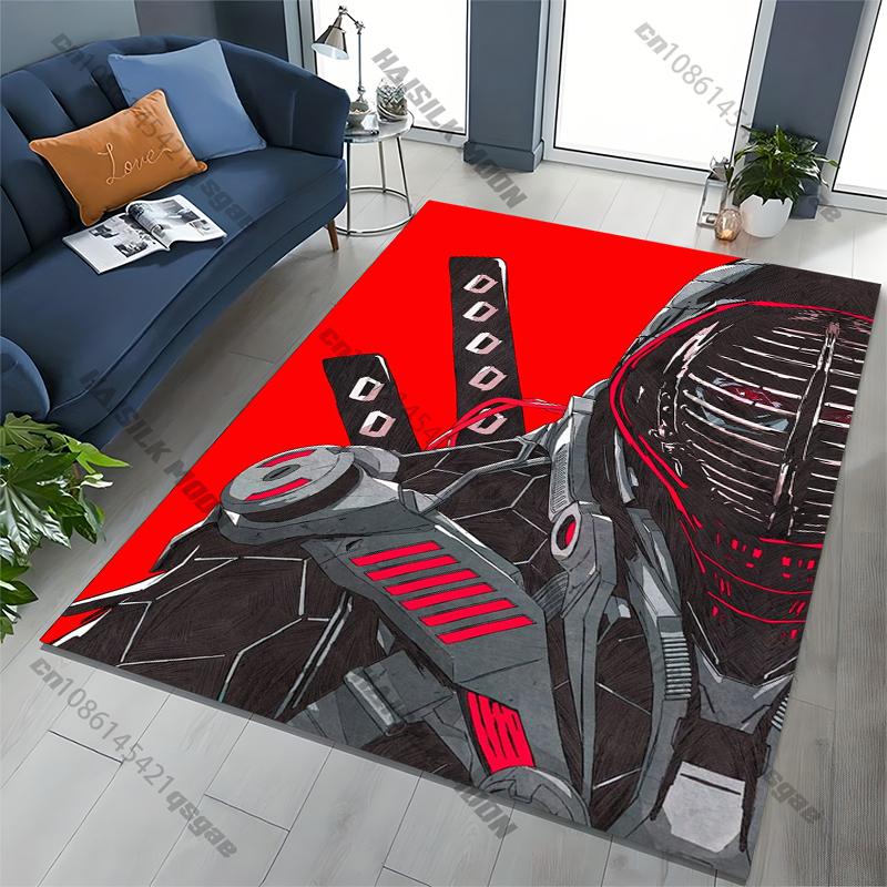 Japanese Samurai Spirits Area Rug,Carpet for Home Living Room Bedroom Sofa Doormat Kitchen Decor,Non-slip Floor Mat