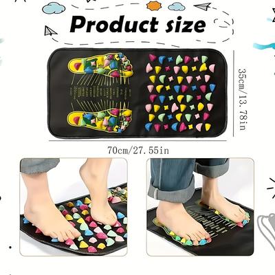 1 Pieza FootCarePro Esterilla de Masaje de Pies con Púas de Plástico para Reflexología - Esterilla Antideslizante para Caminar con Púas para alivio de la fatiga, especialmente diseñada para los pies