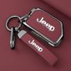For Jeep Metal Leather 2 3 4 Buttons Car Flip Key Case Cover For Jeep Gladiator JT Sahara JLU Wrangler JL Rubicon 2018 2019 A