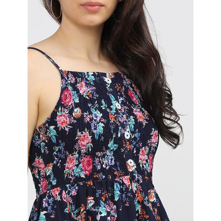 Purple Floral Mini Dress