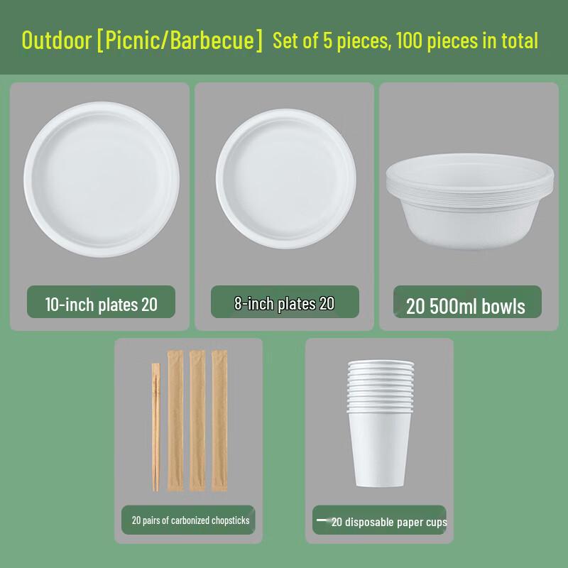 CIBO Disposable Paper Dinnerware Set