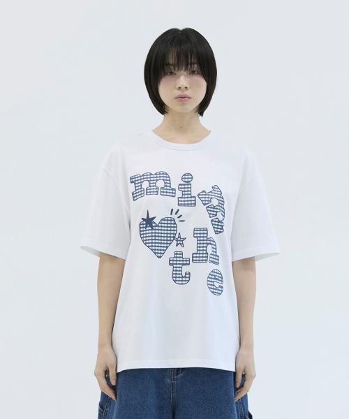 Mimdeowodeulobeu Mimthe Patchwork T-Shirt_White