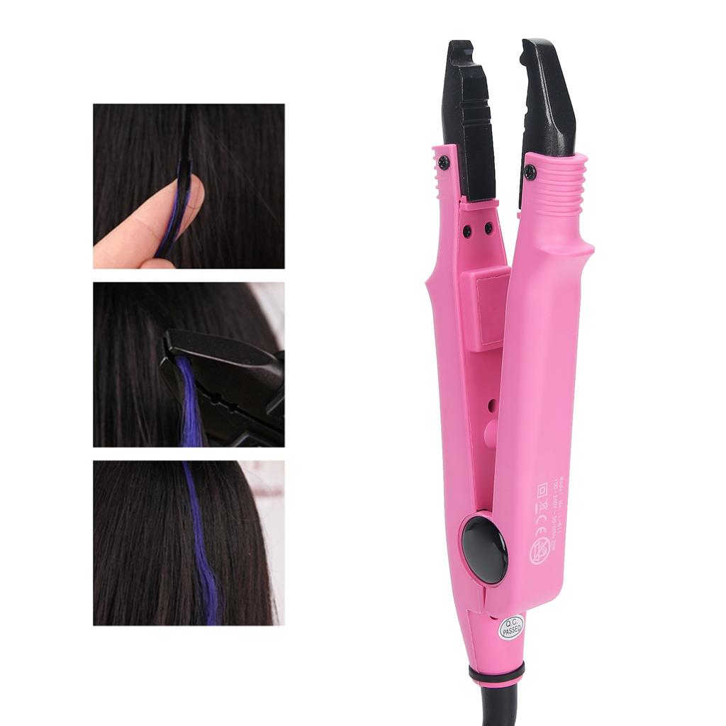 Hair Extension Iron Temperature Change Heated Connector Machine Keratin Tool 110‑240V