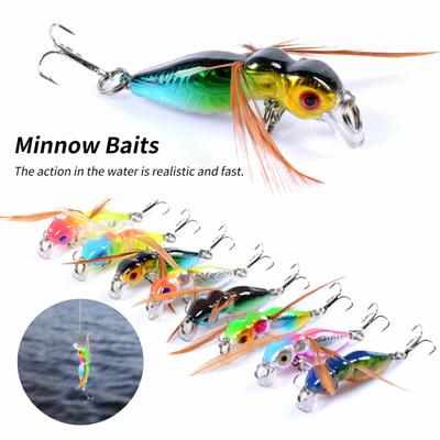 MUQZI Acessório Esportivo 4.5cm/3.4g Isca de Pesca Útil Cor Brilhante Realista Vívida