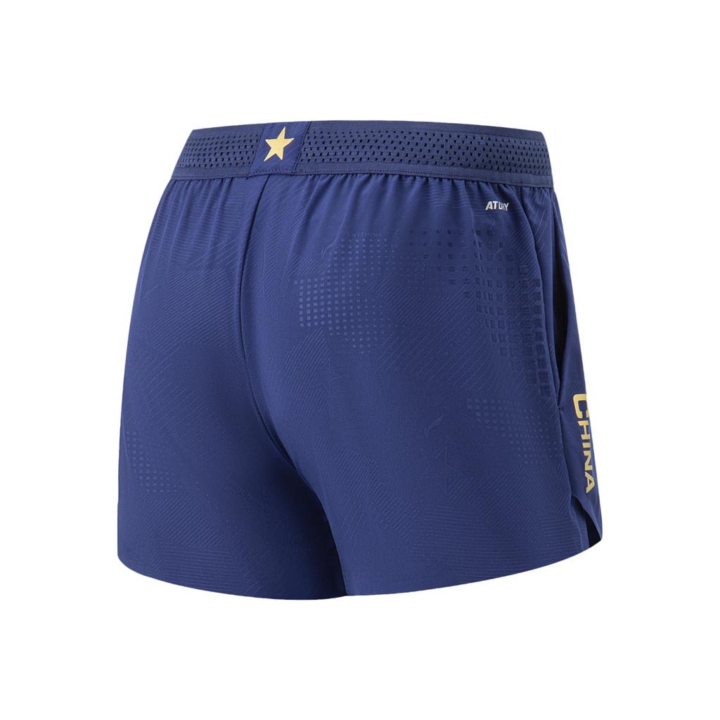 Li Ning Table Tennis Series Skin-Friendly Breathable Quick-Dry Cool Competition Sports Casual Shorts Women Shorts Light-Blue AAPU048-2