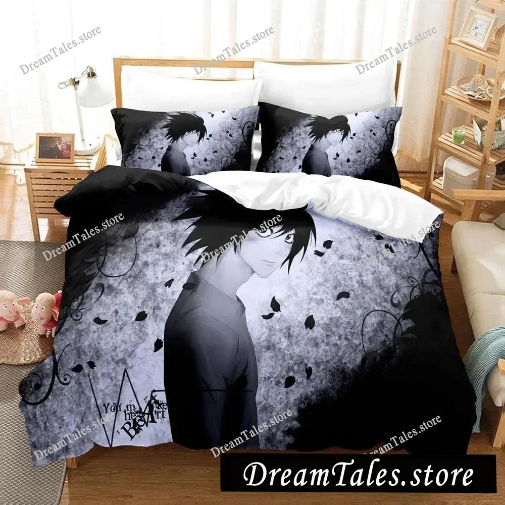 Heimtextilien Cartoons Death Note Bezug Bettbezug Kissenbezug Junge Mädchen Polyester Bettwäscheset King Queen Twin Größe Luxuriöses Geschenk