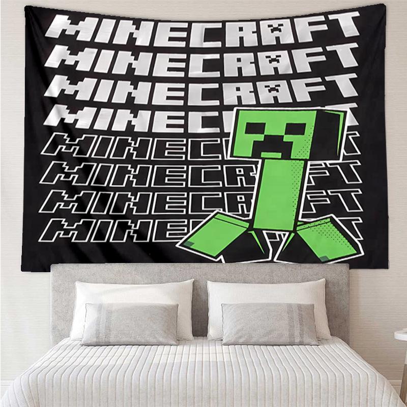 Blocky pixel game Tapestry for Bedroom Aesthetic Classroom Tapestries Wall Hanging for Living Room Dorm Office,Ideal Creative Gift