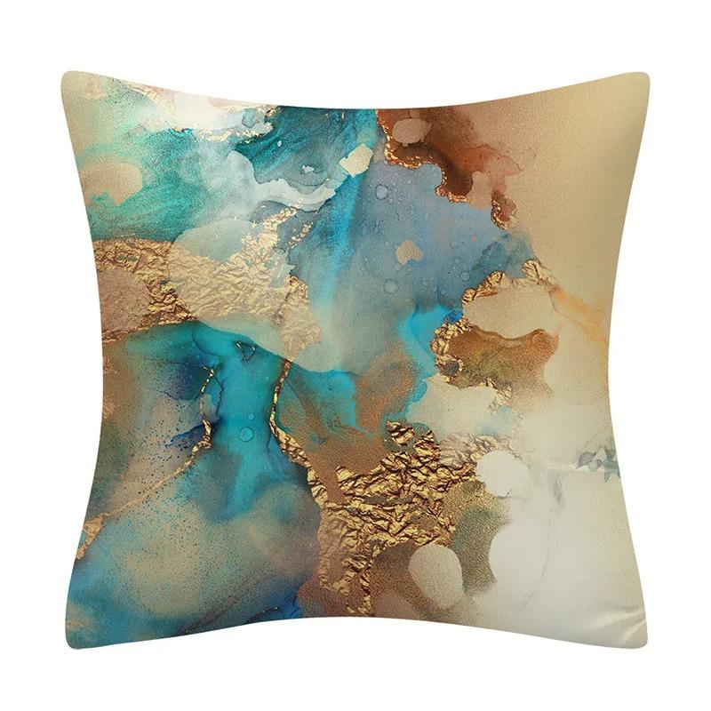 Federa per Cuscino Decorativa Turchese Arte Astratta Federa per Cuscino a Strisce Divano Camera da Letto Auto Cuscino da Lancio