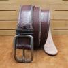 Genuine Cowhide Leather Pin Buckle Men's Belt - Retro Vegetable Tanned 