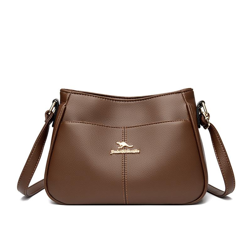 Elegant Simple and Classic Soft Leather Texture Large Capacity Versatile for Commuting Casual Single-shoulder Bag