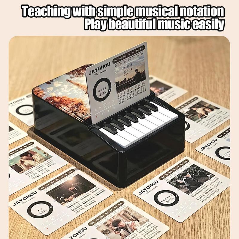 Taylors Piano Calendar 2025 Mini Piano Calendar Desktop Peripheral Ornaments with 32 Music Calendar Cards Songs Gift for Fans