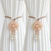 2Pcs Elegant Artificial Pearl Flower Curtain Tiebacks Adjustable Curtain Buckles Home Decor Add Warm Atmosphere To The Home