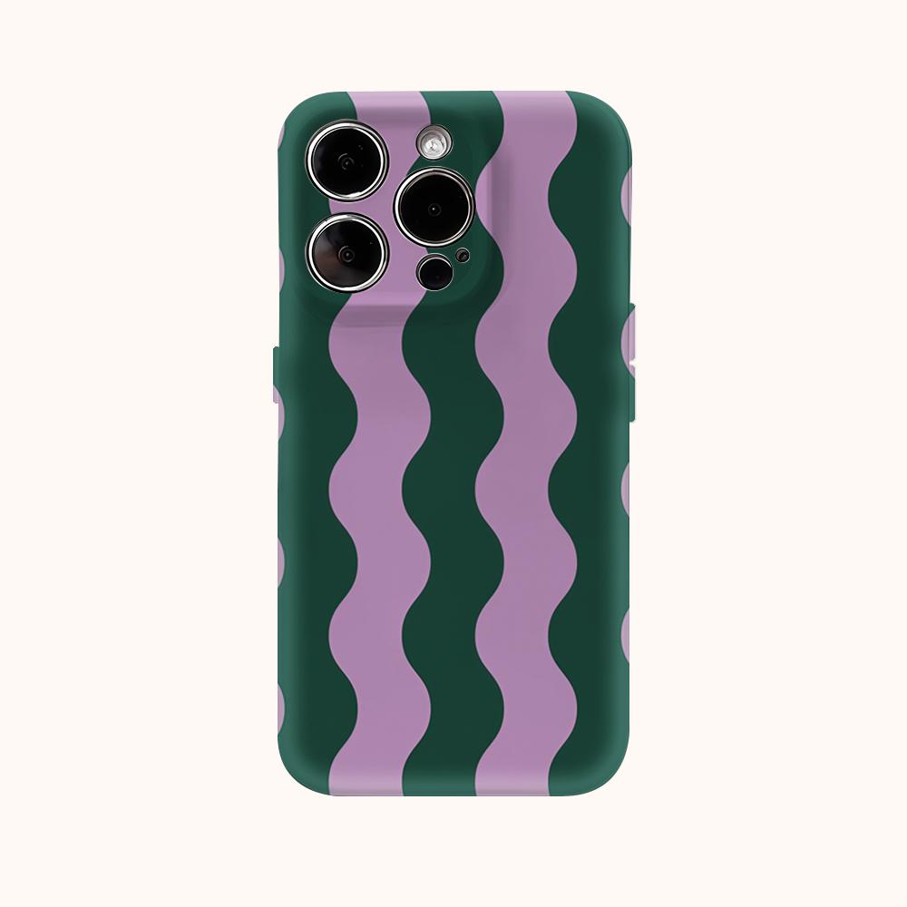 Lavender Wave Phone Case for IPhone 17AIR 16E 16 15 14 13 12 11 17 Pro Max Plus Double-layer Back Cover
