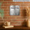 2D Flat 1pc Retro French Metal Sign- La Prayer Des Toilettes Mural, Decorative Prayer Sign Home, Bathroom, Cafe, Office, Bar- Frameless, Easy To