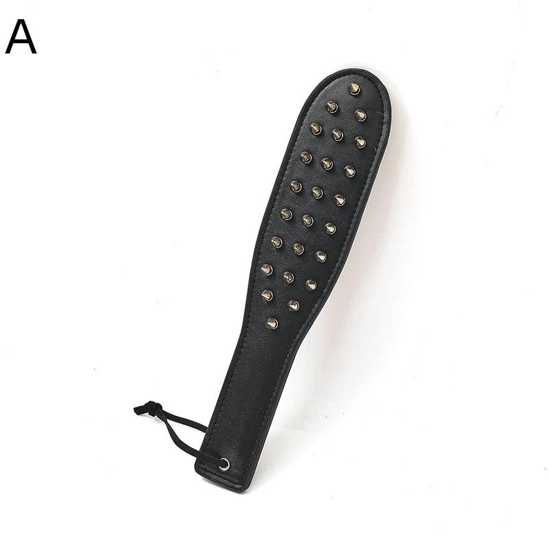 Queen Training Adult Game - Leather Rivet Clap Hand Husband Whip Toy for Spicy Flirting Spanking Alternatives for Couples
