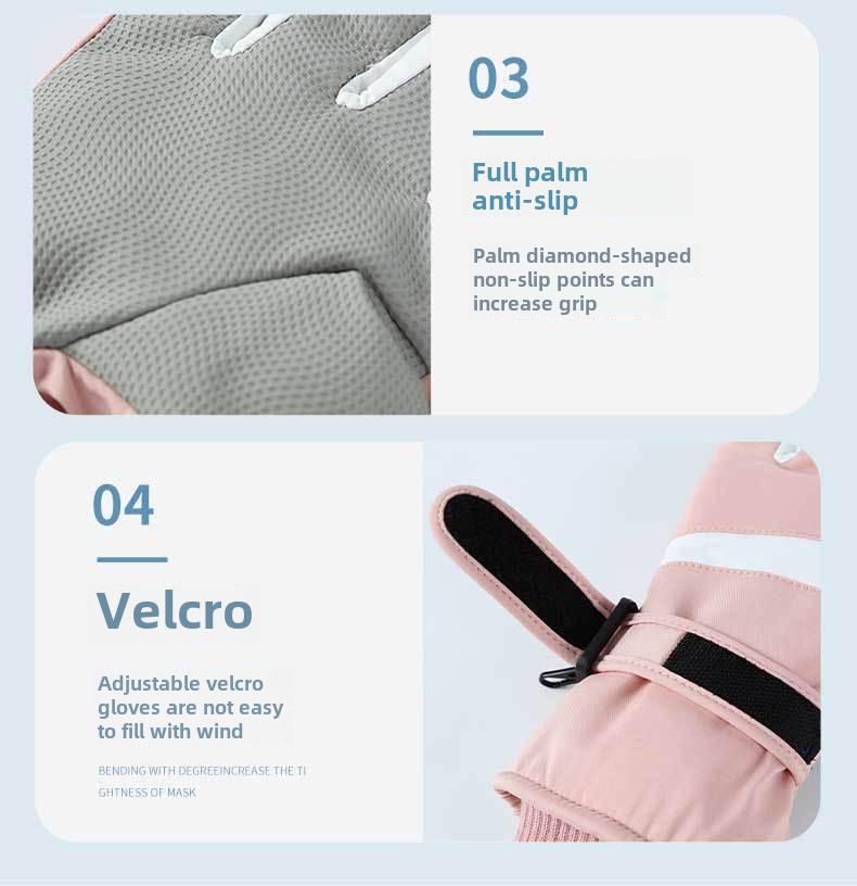 Vodotěsné dotykové cyklistické a lyžařské rukavice, větruodolné a teplé na podzim a zimu