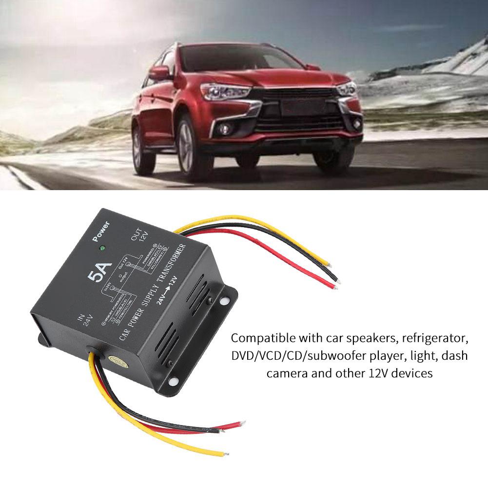DC 24V To 12V Power Converter Auto Voltage Reducer 5A/30A Step-Down Transformer for Truck Bus Car Fridge Protection Circuit