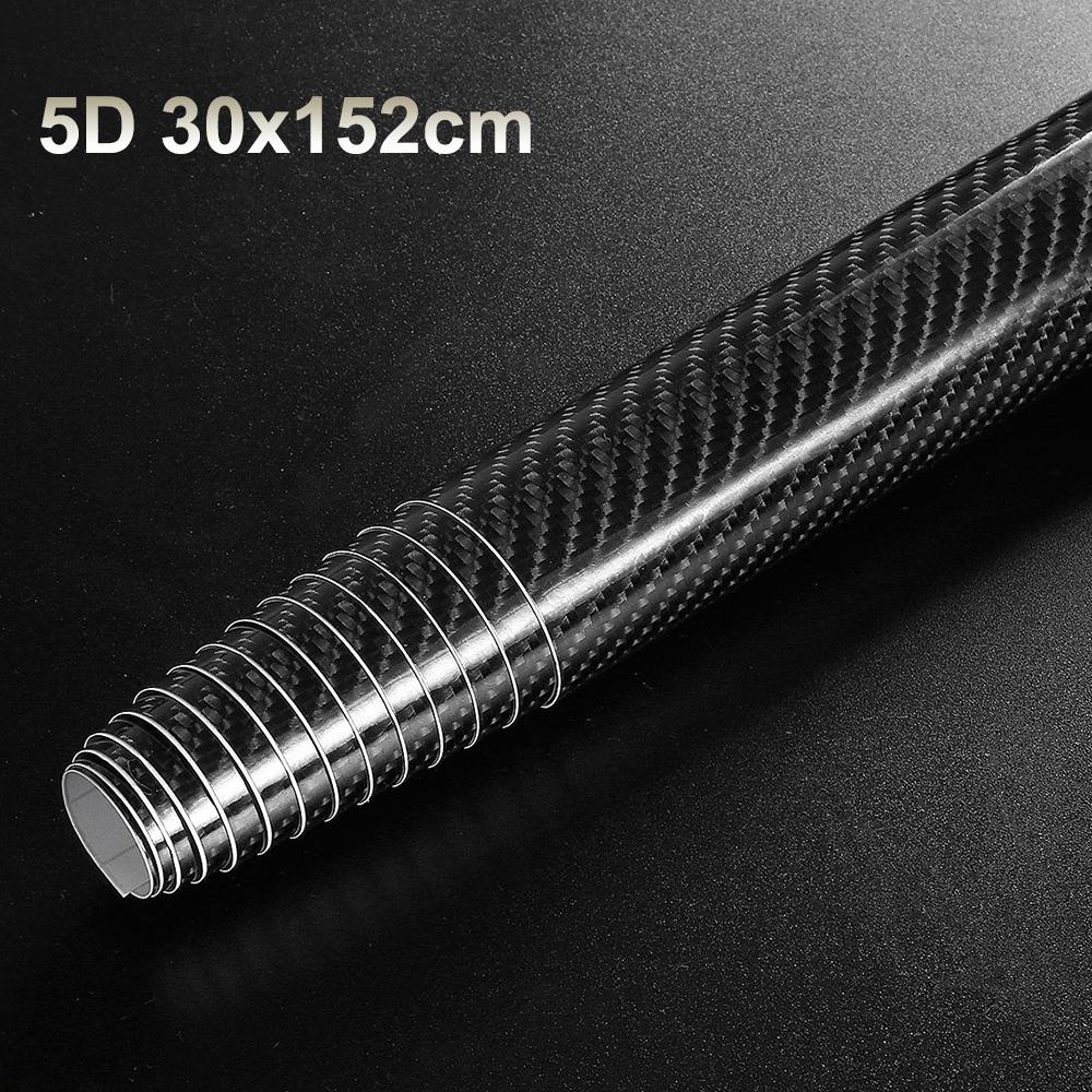 152x30cm 3D 4D 5D Carbon Fiber Car Wrapping Vinyl Decal PVC Stickers Auto Body Interior Decoration Protective Film Accessories