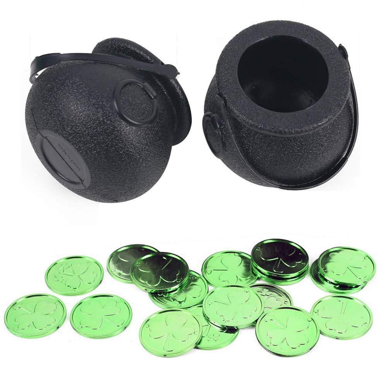 

улица. Патрика Luc-ky Sham-rock пластиковые монеты для сокровищ игры и украшения вечеринки сувениры 3-листный клевер монеты декор One Size