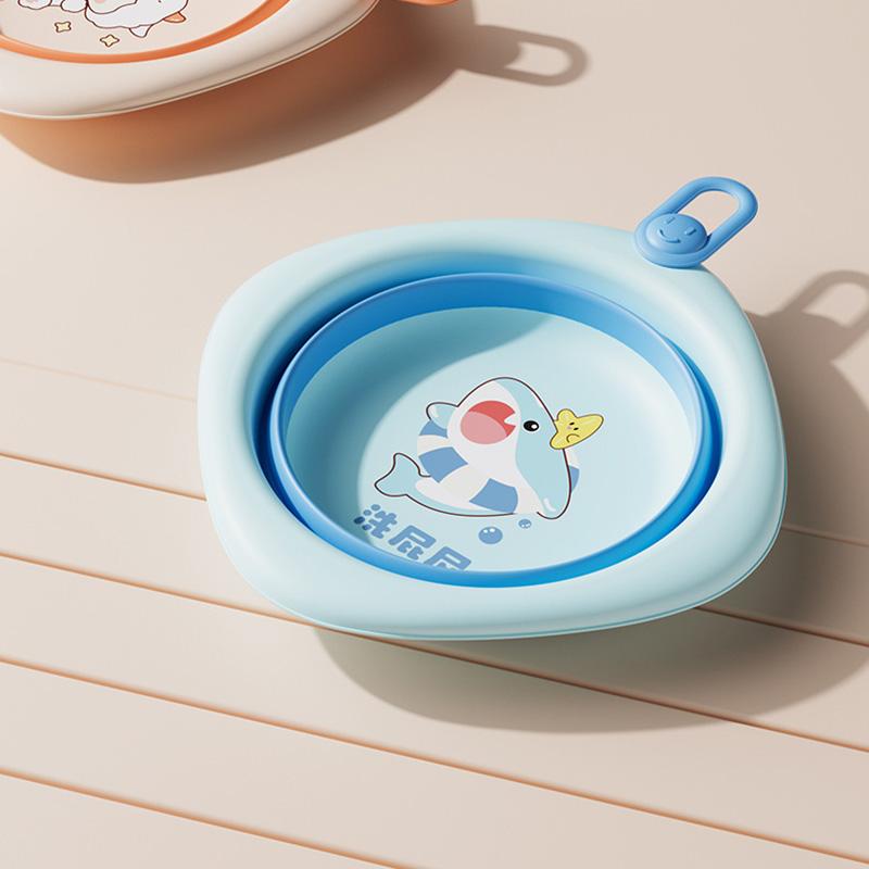 Folding Wash Bowl Wash Tub Wash Basin Foldable Wash Tub Lanyard Design Bathing Basin Wash Bowl For Daily Face Washing Hand